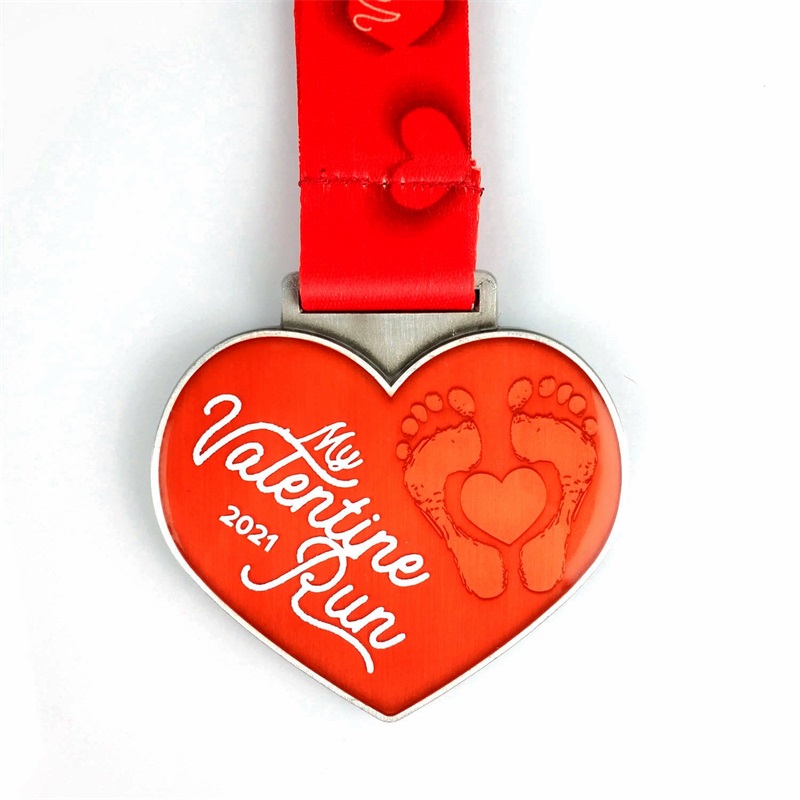 Regalo de medallas de vacaciones para las medallas de carreras de senderos de San Valentín