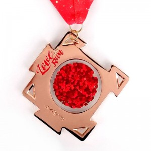 Regalo de medallas de vacaciones para las medallas de carreras de senderos de San Valentín