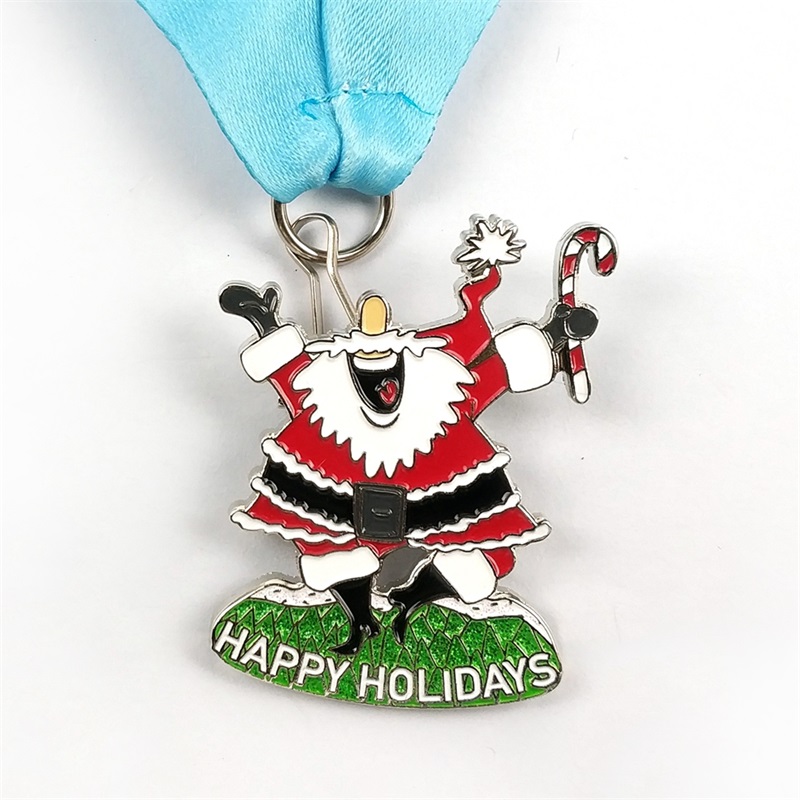 Regalo de medallas personalizadas de Santa Running Medalls para Navidad