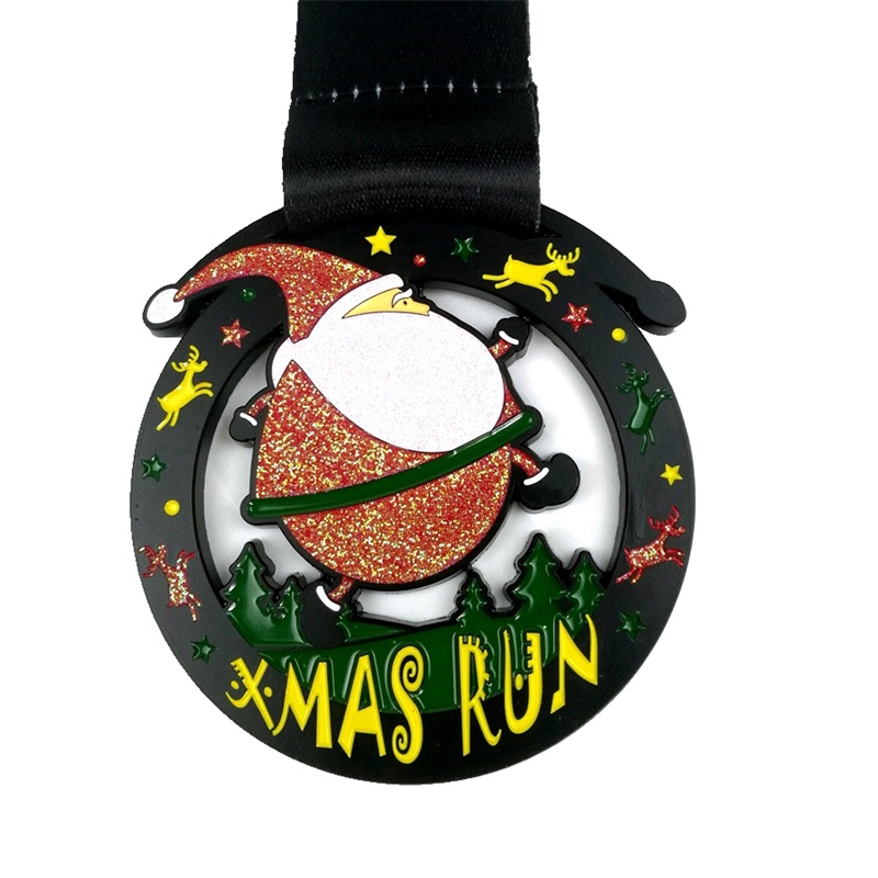 Medalla a medida Medallas de Santa Regalo de medallas personalizadas para medallas de metal de Navidad
