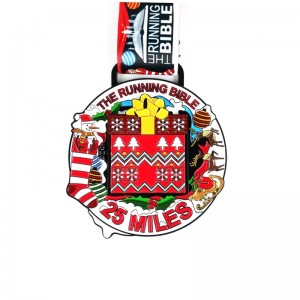 Medalla a medida Medallas de Santa Regalo de medallas personalizadas para medallas de metal de Navidad