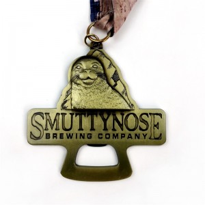 Premio de medalla deportiva de bronce antiguo Medalla de oro de metal personalizado