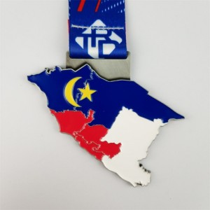 Medallas conmemorativas de medallón de metal de esmalte suave y suave