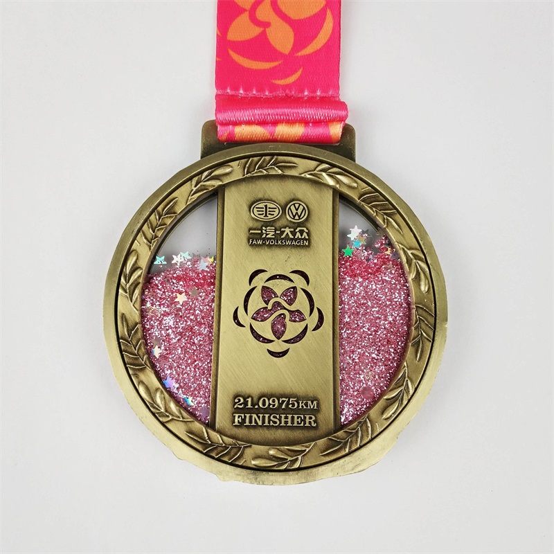 Inyectar Glitter Star Liquid Liquid Medalls Gift Medalls personalizados esmalte