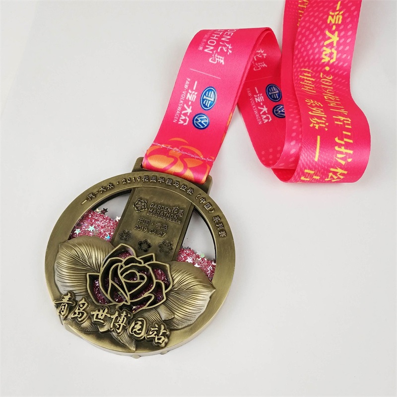 Inyectar Glitter Star Liquid Liquid Medalls Gift Medalls personalizados esmalte
