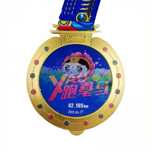 Diseño especial Vermeil Medallón chapado en oro para Juegos de Invierno 2022 Medallas