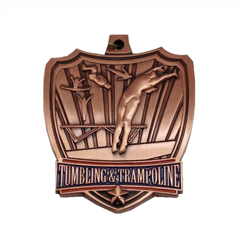 Medalla de fundición de medallón de metal de mordazas para gimnasia rítmica
