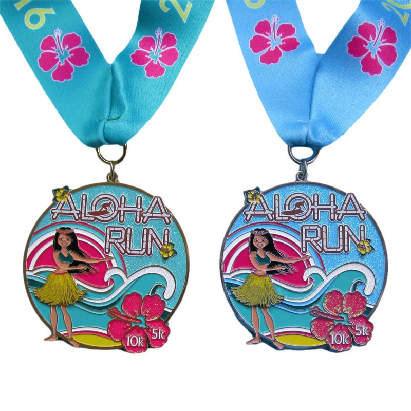 Medallas deportivas de diseño de manos Liga de campeones de medalla chapada en mano