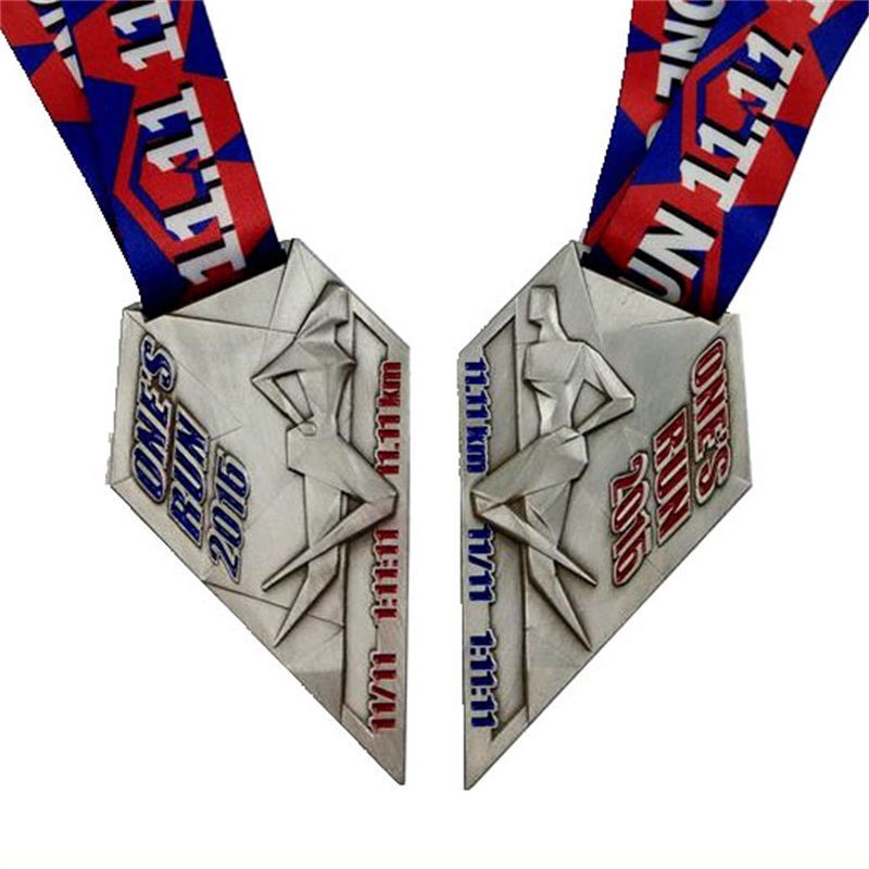 Diseño de corazón encantador Die Medal Medal Color 3D Medallas de esmalte Pegatizas de medalla impresas personalizadas