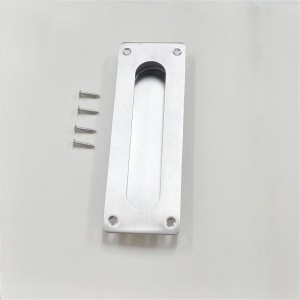 Tiradores de al ras empotrado de 7.09 pulgadas para la puerta del armario de la puerta de bolsillo, manija corrediza de la puerta de granero, puertas rectangulares de acero inoxidable cepillado hardware