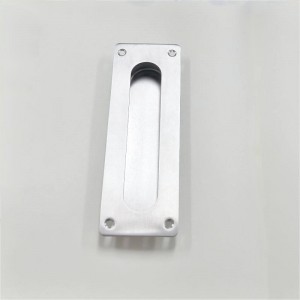 Tiradores de al ras empotrado de 7.09 pulgadas para la puerta del armario de la puerta de bolsillo, manija corrediza de la puerta de granero, puertas rectangulares de acero inoxidable cepillado hardware