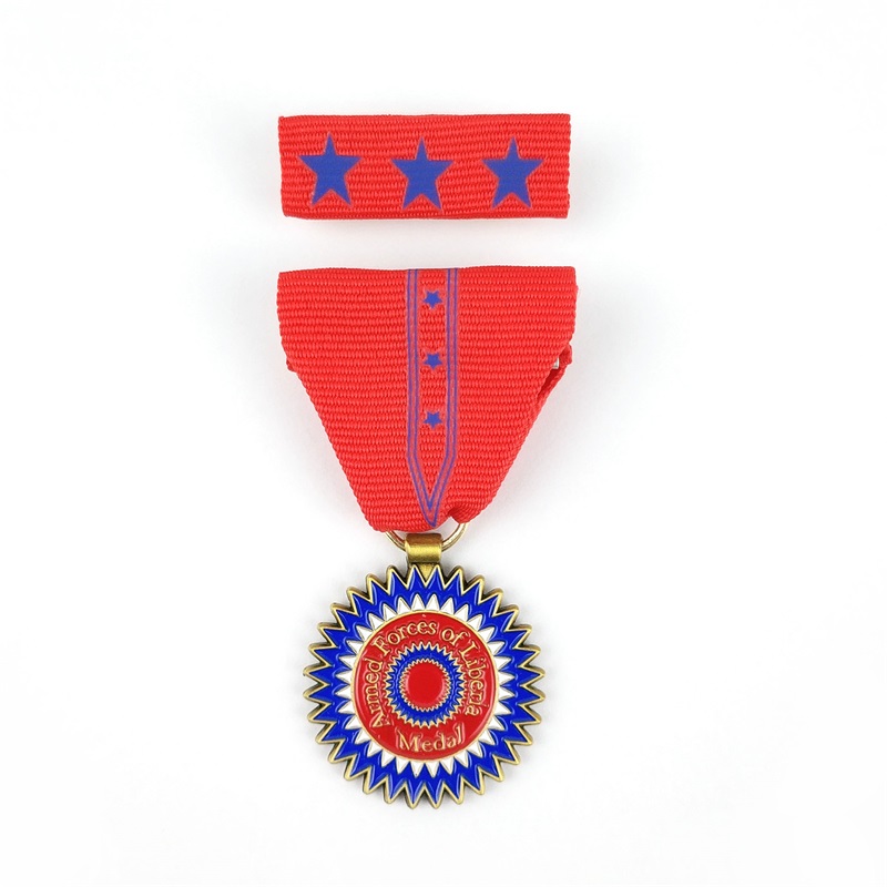 Medallón de medalla personalizado Medallón de metal de fundición de metal Medallas de actividad 3D y Medalla de Honor de premios con cinta