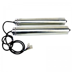 Rollos de CC DC sin estándar 76/82, motor de acero inoxidable personalizado, rueda sincrónica, rueda de doble fila de potencia galvanizada, recubrimiento de goma