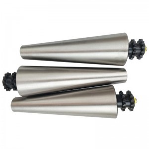 Rodillo de cono cónico transportador curvo rodillo eléctrico de rodillo eléctrico PLC Manga cónica Roller eléctrico