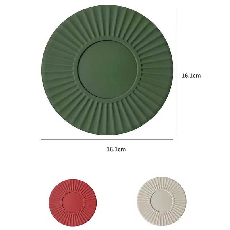 Silicona redonda Mat de cocina Mat de cocina resistente al calor Oficina Coffee Coffee Fiesta de comedor BPA Mats de posavasos de silicona gratis