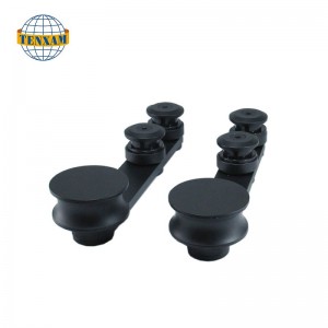 Sistema de ferrocarril de baño Double Sliding Warehouse Kit de hardware de hardware de la puerta corredera de riel corredizo