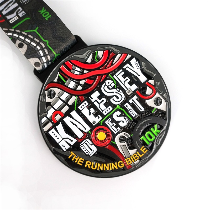 Gag Factory Medallas de premio al logotipo personalizado con cinta de oro en blanco Silver Bronze Honor Cycling Running Marathon Metal Sport Medals