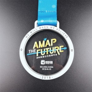 Medallas 3D de metal personalizadas para eventos deportivos con colgante de cinta de oro maratón de bronce silver running medalla mundial