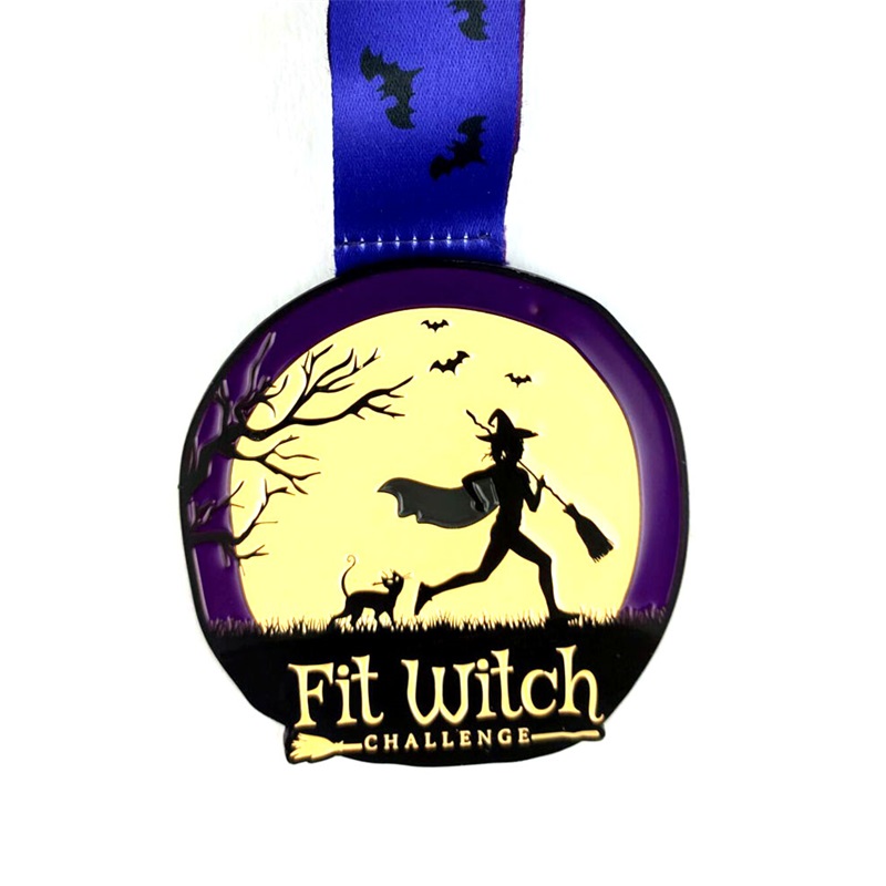 Medallas 3D de metal personalizadas para eventos deportivos con colgante de cinta de metal luminoso Medallas deportivas SHINE EN LA MEDALA DE LA DARK