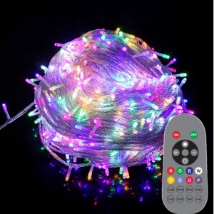 Iluminación de guirnaldas al aire libre de vacaciones Luces denavidad Decoraciones de fiesta de bodas LED RGB Fairy String Light