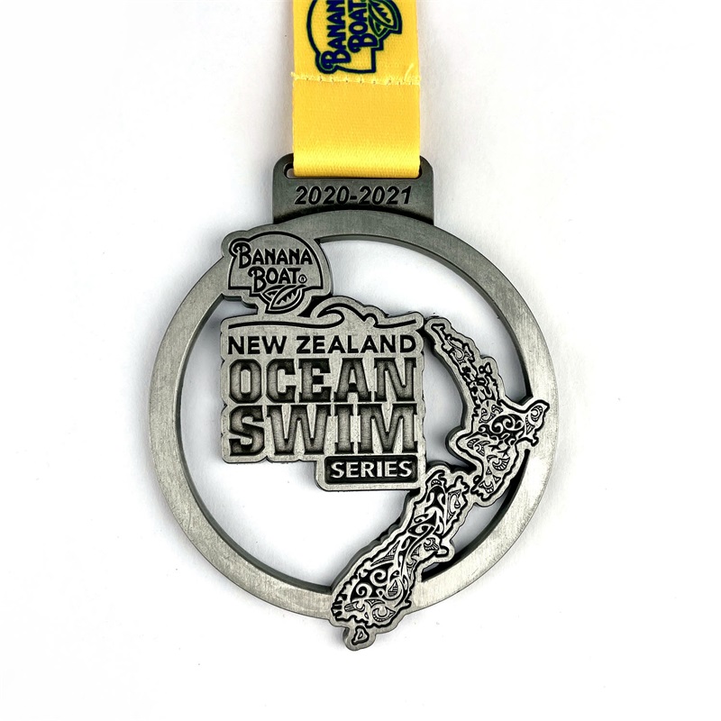 Medalla denatación deportiva de metal personalizada de alta calidad paraniños