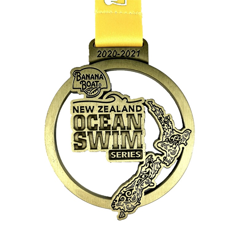 Medalla denatación deportiva de metal personalizada de alta calidad paraniños