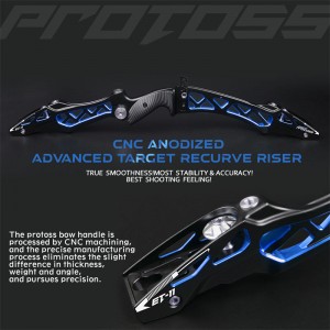 210080-10 25 pulgadasnegras&blue color ilf recurve bow elevador