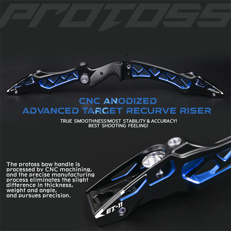 210080-10 25 pulgadasnegras&blue color ilf recurve bow elevador