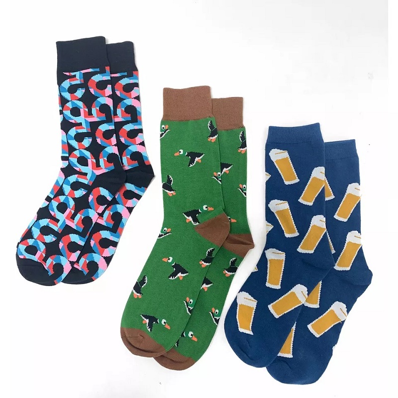 Calcetines de logotipo de algodón de moda para hombres personalizar calcetines para hombres