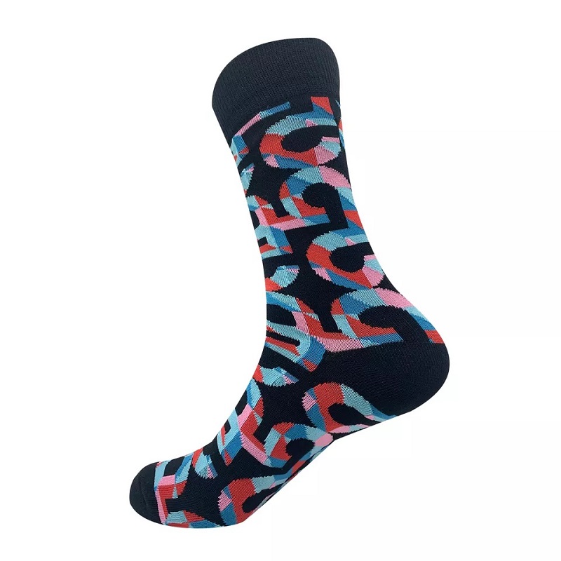 Calcetines de logotipo de algodón de moda para hombres personalizar calcetines para hombres