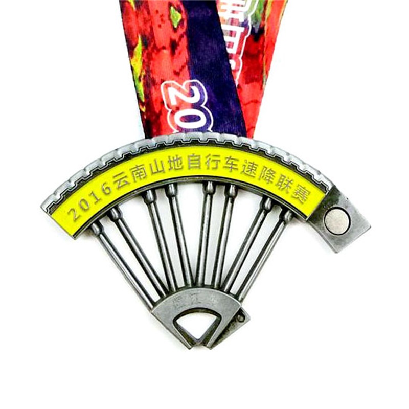 Medalla de bicicleta de bicicleta de bicicleta de montaña personalizada en ciclismo en bicicleta de montaña