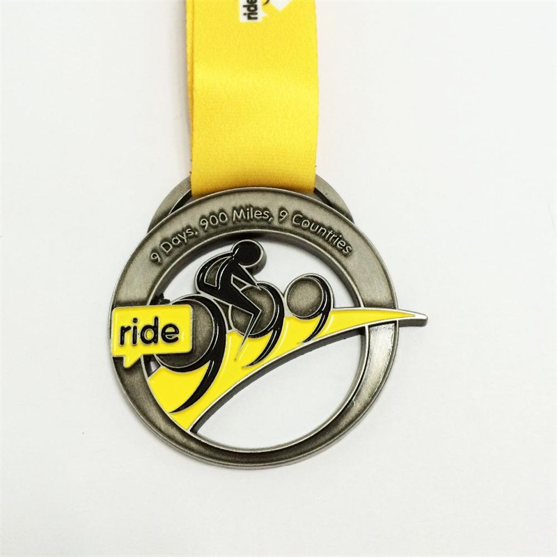 Medallas de ciclismo de fábrica de fábrica de deportes Medallas de bicicleta 3D personalizadas