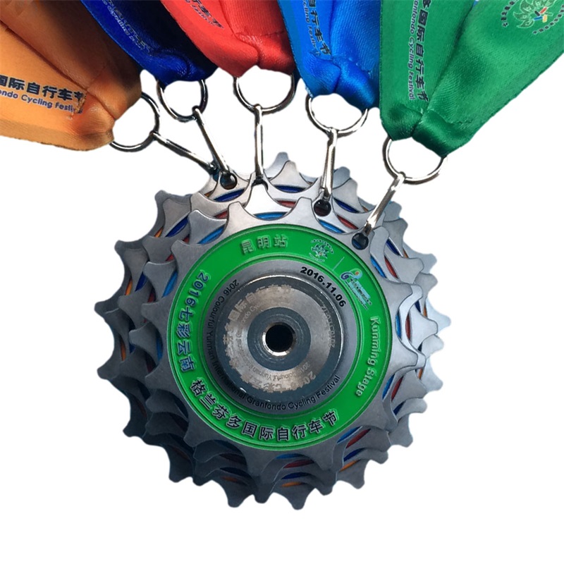 Medallas de ciclismo de fábrica de fábrica de deportes Medallas de bicicleta 3D personalizadas