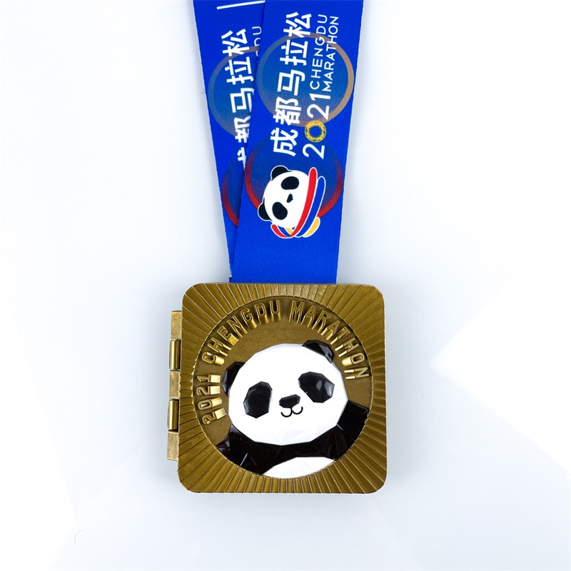 Panda Design Quality Medalla de maratón personalizado Medalla deportiva de metal