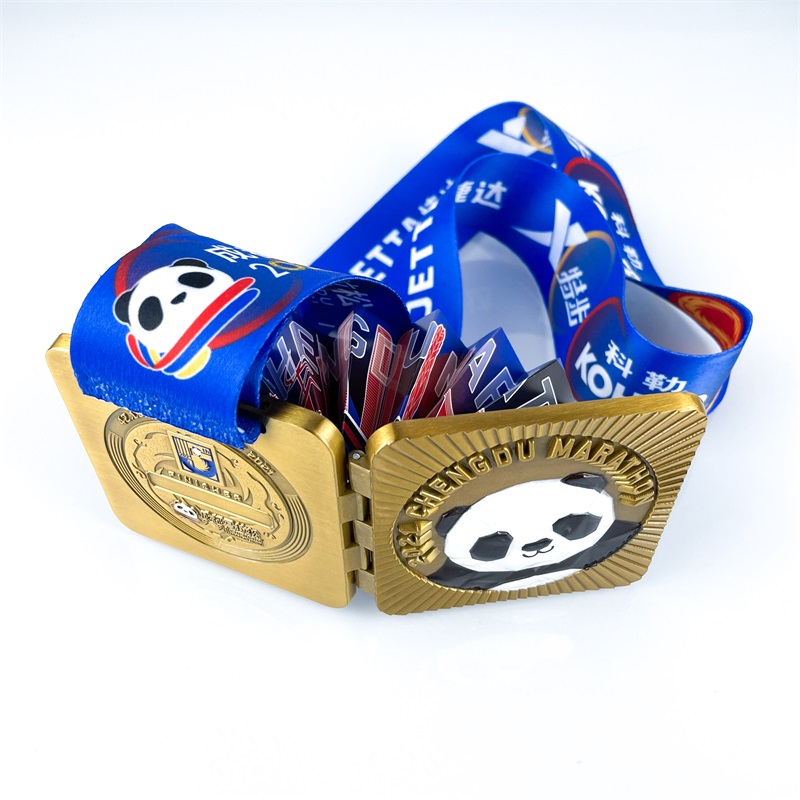 Panda Design Quality Medalla de maratón personalizado Medalla deportiva de metal