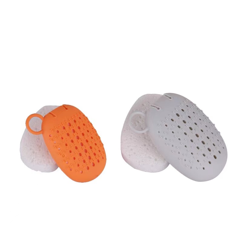 Oft Soap Bag Cover Masaje ecológico Amigo amigable Munta de almacenamiento de jabón de baño de silicona de doble cara