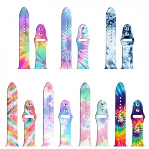 Bandas de correa de reloj de silicona de goma de goma suave personalizada para Apple iwatch