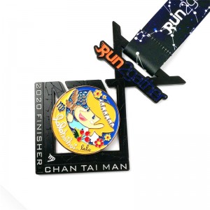 GAG MANDIZAJE DEL LOGO DEL LOGO CONSEJO DEL MATAL DE METAL MARATHON Medalla de honor deportivo