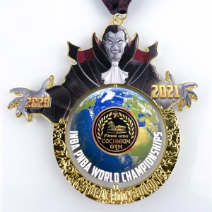 Mapa de metal de color de esmalte suave de latón de latón Combinación de rompecabezas Combinación de ejecución