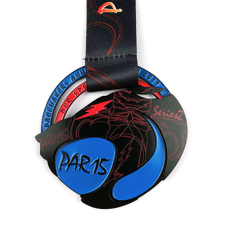 Medallas de esmalte de diseño en relieve de forma de círculo de metal personalizado