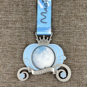 Medallas deportivas personalizadas Medalla de la carrera de la medalla acrílica Medallas de calabaza Medallas con cinta sublimada