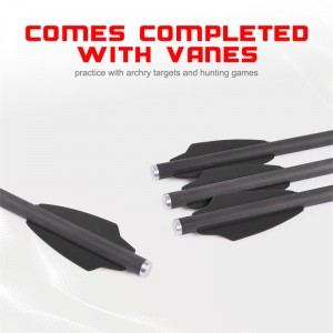 Elongarrow 119612-02 16cm pernos de flecha de carbono con 2 piezas 1.65 pulgadas de veletanegra