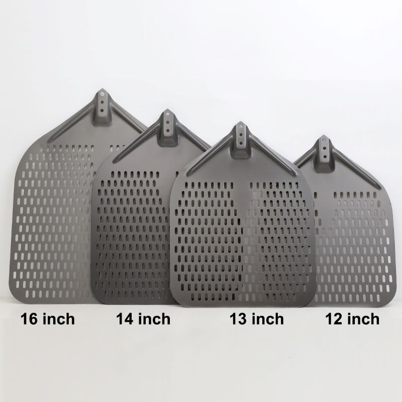 Mango desmontable 12 pulgadas/13 pulgadas/14 pulgada/16 pulgadas pizza de aluminio perforada pizza pizza pizza spatula pizza paleta