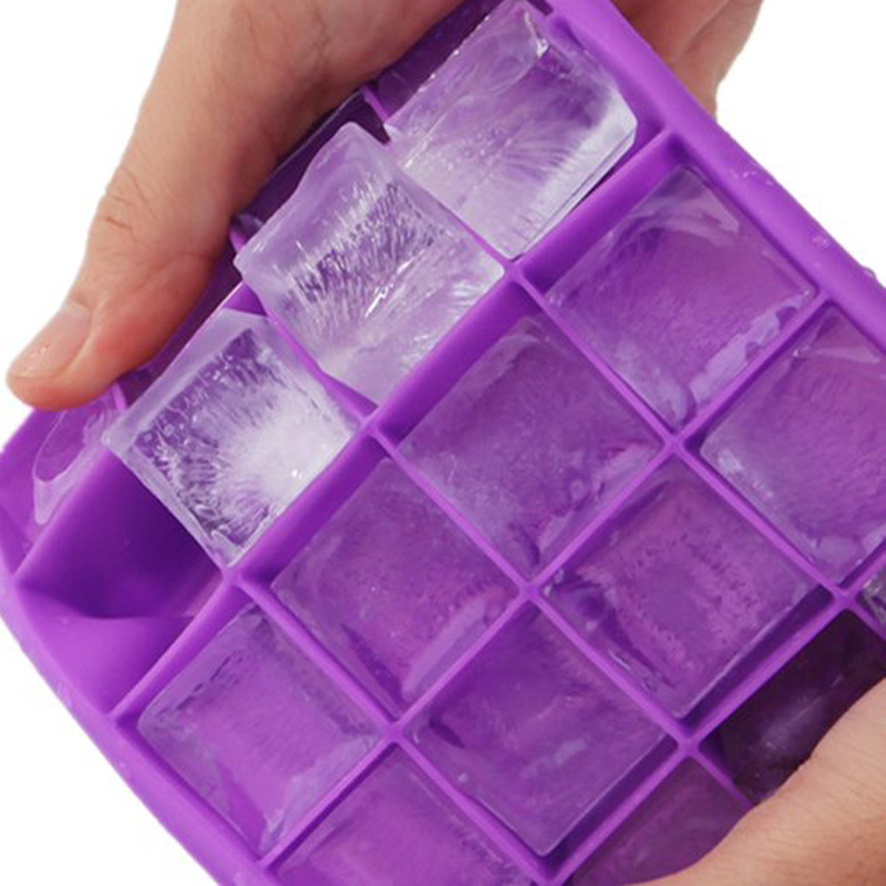 20 cavidades bandeja de cubos de hielo silicona cubo de hielo moho alimento grado de silicona flexible bandeja de cubos de hielo moho