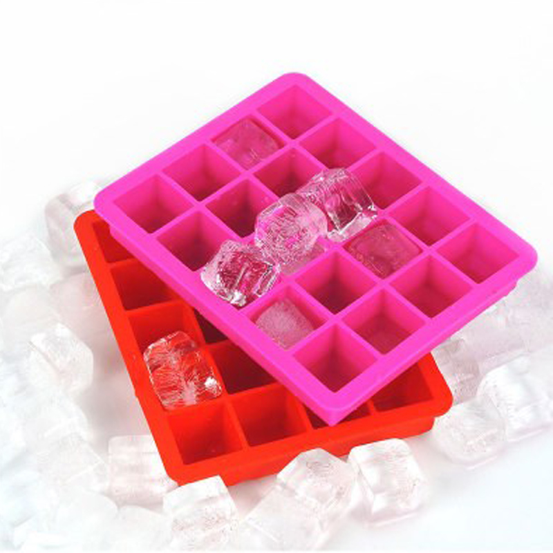 20 cavidades bandeja de cubos de hielo silicona cubo de hielo moho alimento grado de silicona flexible bandeja de cubos de hielo moho