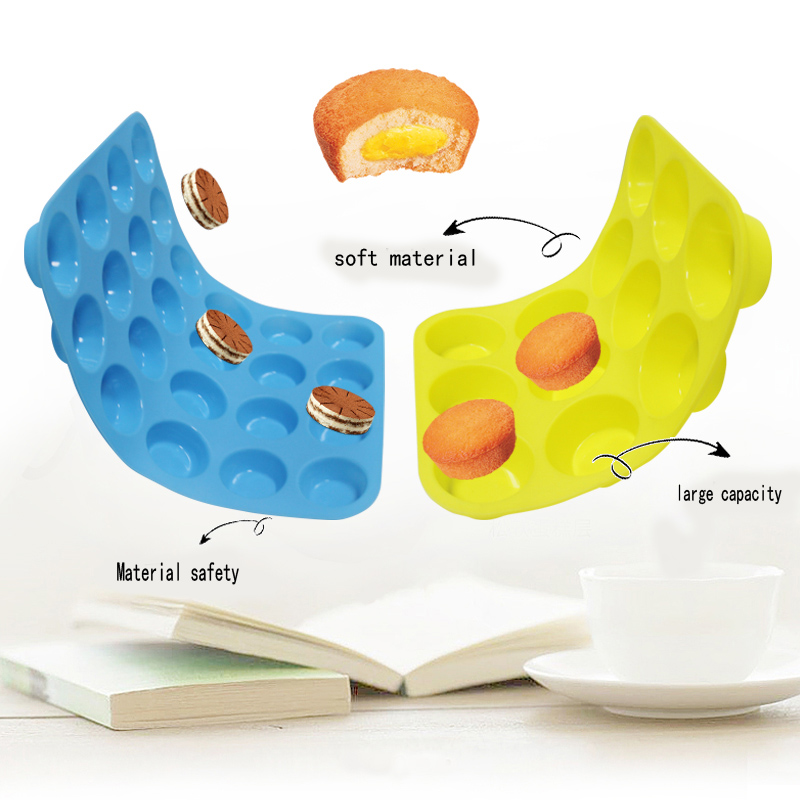 Bandeja para muffins de silicona antiadherente: moldes para magdalenas y cupcakes, moldes para hornear de silicona, moldes de rosquilla de 12 agujeros para hornear bagels de ceto, herramientas esenciales para fiestas y festivales.