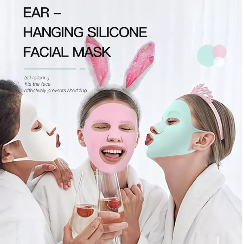Cubierta de máscara de máscara de silicona reutilizable Máscara de piel de silicona Hidratante Hidratante Facial Silicona Máscara Anti-Evaporación Herramientas de cuidado facial