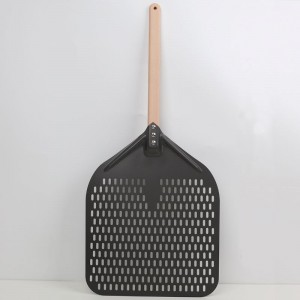 Anodizado desmontable de 12 pulgadas de 14 pulgadas de aluminio perforado Pizza Pizza Pizza Pizza Spatula Pizza Turner