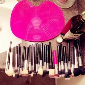 Herramienta de limpieza de limpieza de cepillos cosméticos de silicona con tazas de succión Herramienta de limpieza de cepillos cosméticos Cimpienda de silicona Almo