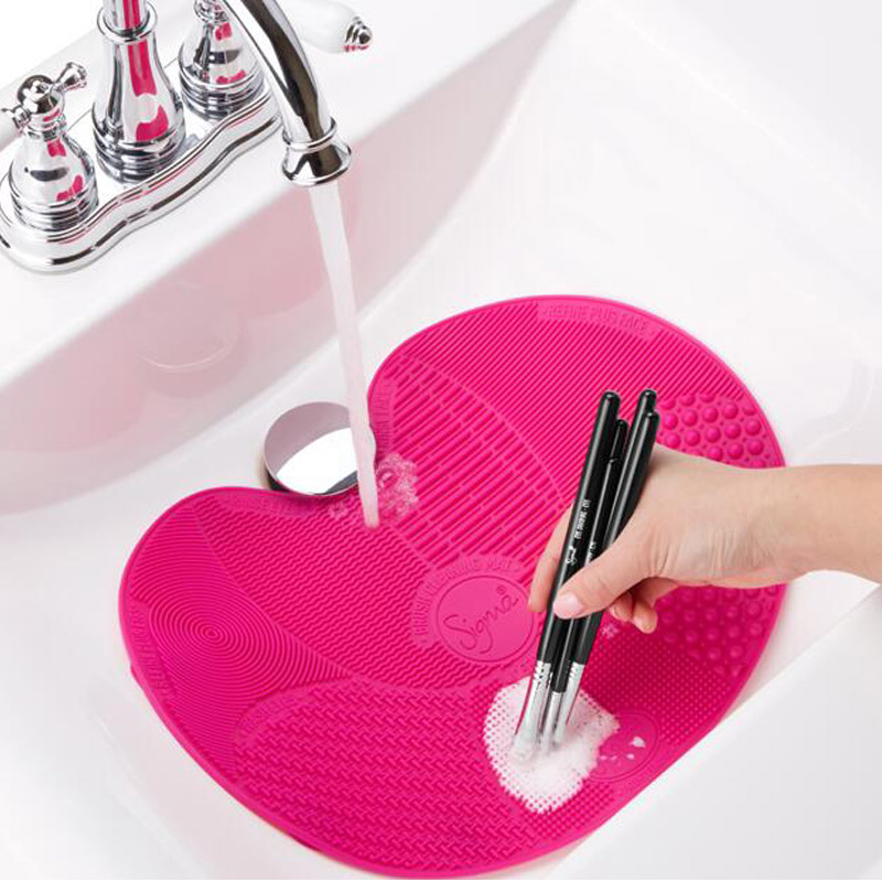 Herramienta de limpieza de limpieza de cepillos cosméticos de silicona con tazas de succión Herramienta de limpieza de cepillos cosméticos Cimpienda de silicona Almo